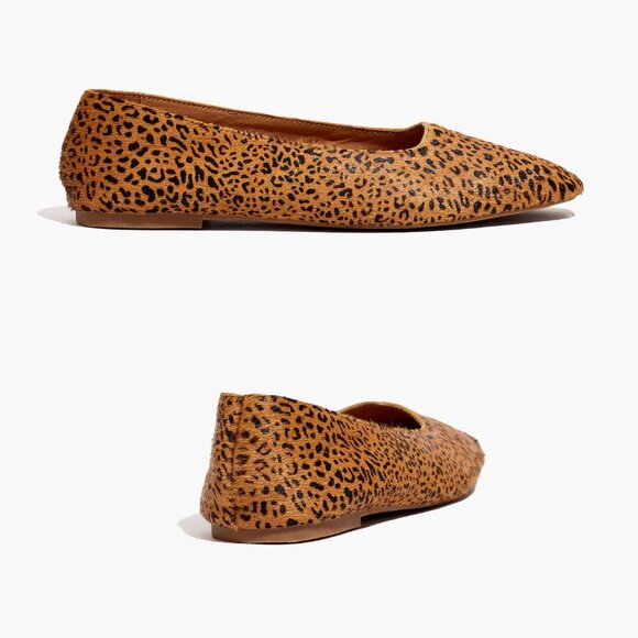 NEW Madewell The Cory Flat in Leopard Calf Hair Desert Dune Multi Size 6 $118 - Picture 4 of 16